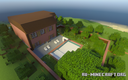 Скачать Seaside Suburban House для Minecraft PE
