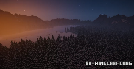 Скачать Winter River with Forest для Minecraft