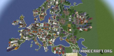 Скачать Europe Map by Rianonau для Minecraft