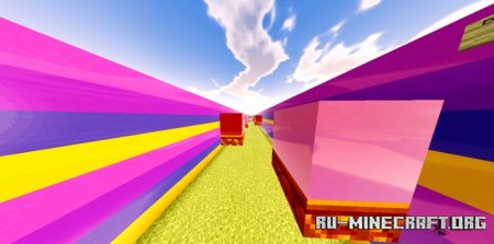 Скачать Remaster Rainbow Parkour для Minecraft PE