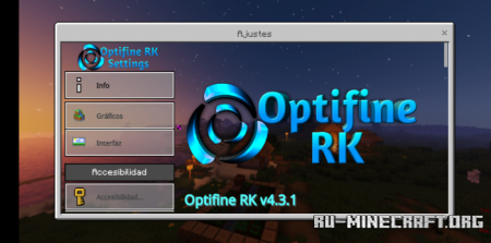 Скачать OptiFine RK для Minecraft PE 1.17