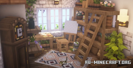 Скачать Wisteria Farmhouse - mizunos16`craft для Minecraft