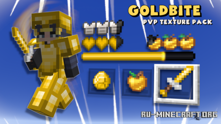 Скачать Goldbite [16x16] для Minecraft PE 1.18