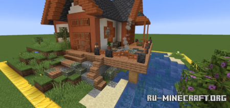 Скачать Modern Japanese house by Uwanami для Minecraft