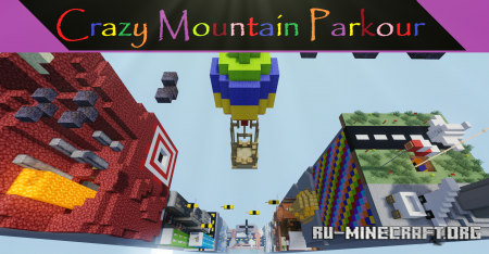 Скачать Crazy Mountain Parkour by Scythebrine для Minecraft