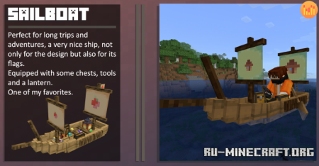 Скачать Enhanced Boats для Minecraft PE 1.18