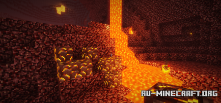 Скачать Glowing Gilded Ancient Debris для Minecraft 1.18