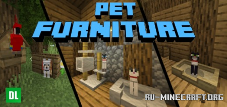Скачать Pet Furniture V3 Fix Update для Minecraft PE 1.18