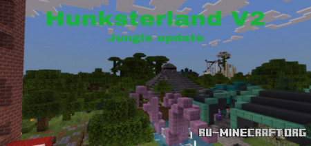 Скачать Hunksterland V2 - Jungle Update для Mineraft PE