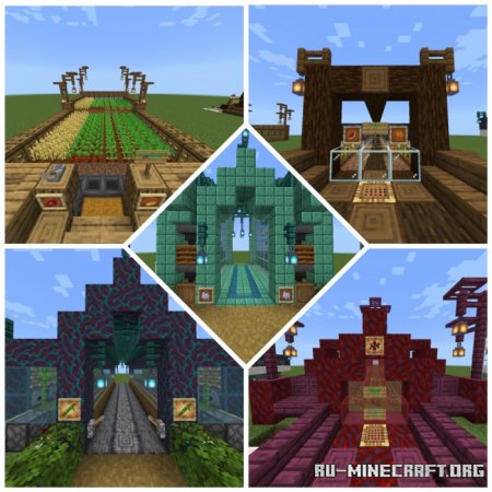 Скачать 10 Minecraft Farm Ideas - Redstone Tutorial Map для Minecraft PE