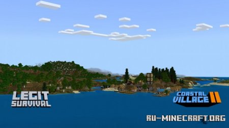 Скачать Legit Survival: Coastal Village II для Minecraft PE