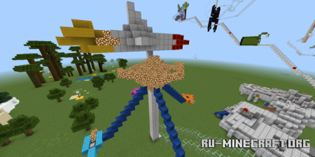  Mountain Park (Roller Coaster)  Minecraft PE