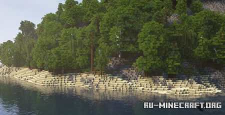 Скачать Large Mountain With Trees & Snow - JaMaps для Minecraft