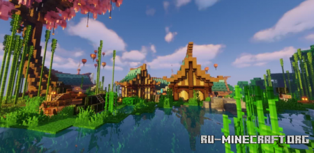 Скачать Hide & Seek: Panda Village by oozner для Minecraft