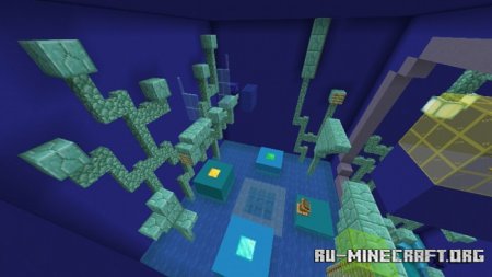 Скачать Blue's Cube Parkour для Minecraft PE