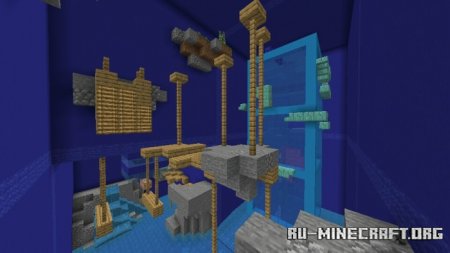 Скачать Blue's Cube Parkour для Minecraft PE