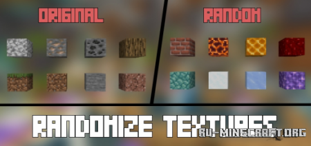 Скачать Randomized Textures для Minecraft PE 1.18