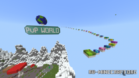 Скачать PvP World Map by Team MinecraftPe для Minecraft PE