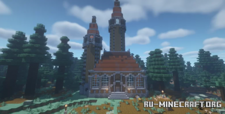 Скачать Spruce Town by lamantin2 для Minecraft