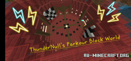 Скачать ThunderNull Pakour Block Information World для Minecraft PE