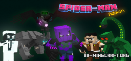 Скачать SpiderMan: Into The CraftingVerse Add-on для Minecraft PE 1.19