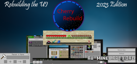 Скачать Cherry Rebuild UI (2023 Edition) для Minecraft PE 1.19