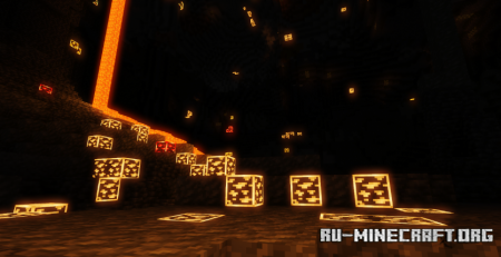 Скачать New Glowing Ores Resource Pack для Minecraft 1.19