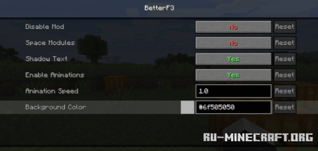 Скачать BetterF3 для Minecraft 1.19.1