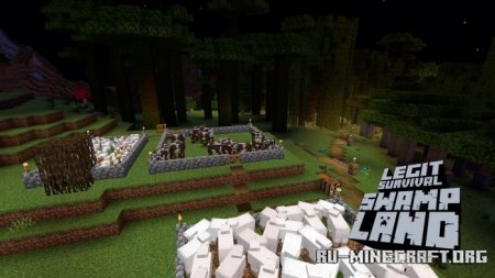 Скачать Legit Survival: Swamp Land для Minecraft PE