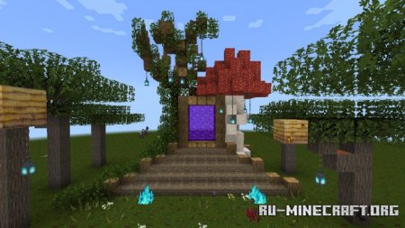 Скачать Beautiful Nether Portal Garden для Minecraft PE