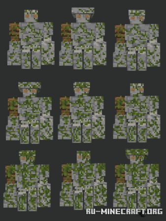 Скачать Nature Golems 2 v1.5: Moss (27 Texture Variants) для Minecraft PE 1.19