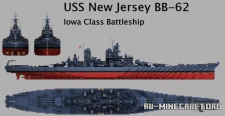 Скачать USS New Jersey 1944 для Minecraft