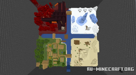 Скачать Hide N seek map 4 biomes By_Dream для Minecraft