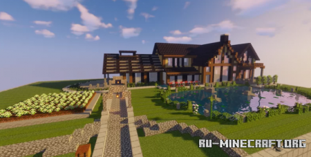 Скачать House With Small Lake by DzejPiSecundo для Minecraft