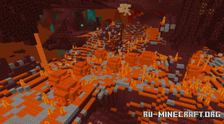 Скачать Magnificent Burning Lands by SunnierFern1756 для Minecraft PE 1.19