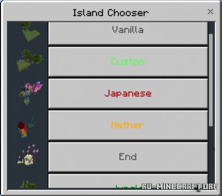 Скачать Skyblock : Island Chooser для Minecraft PE