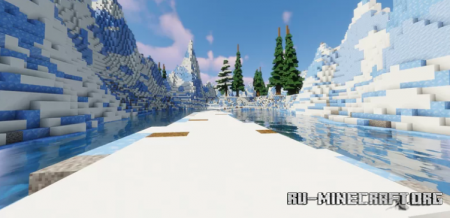 Скачать Snowy Owl - Boat race map by CardyCraft для Minecraft