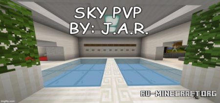 Скачать Sky PvP by Creeperawwman123 для Minecraft PE