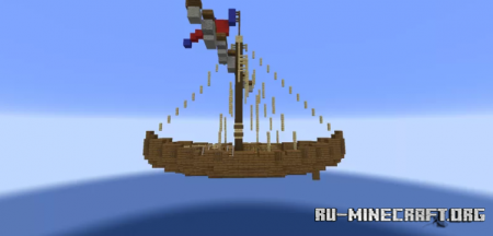 Скачать Medieval Ship Longship - Knarr Svarta для Minecraft