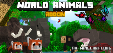 Скачать World Animals Add-on для Minecraft PE 1.19