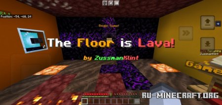 Скачать The Floor is Lava Minigame by ZussmanKlint для Minecraft PE