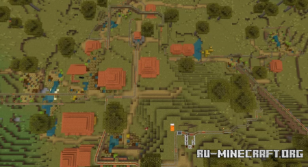 Скачать Village Minecart World для Minecraft