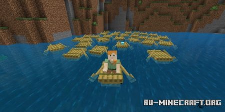 Скачать Bamboo Raft для Minecraft PE 1.19