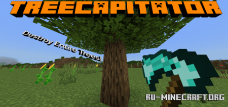 Скачать Treecapitator (Destroy Entire Trees) для Minecraft PE 1.19