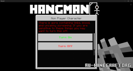 Скачать HANGMAN (A Horror Classic Experience) для Minecraft PE