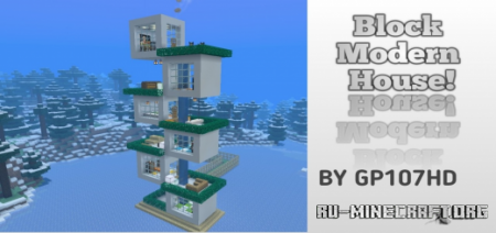  Block Modern Mansion by GamexGP107HD  Minecraft PE