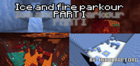 Скачать Ice and Fire Parkour Part I by Keepdiamonds для Minecraft PE
