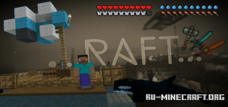 Скачать Rusty's RAFT Survival (Map) для Minecraft PE