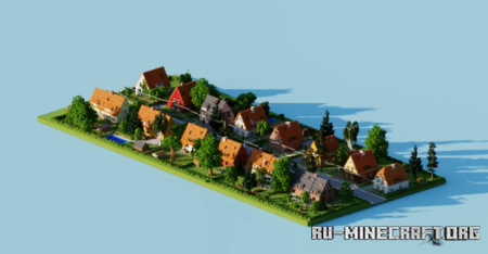 Скачать European Suburb by MrArtemka39 для Minecraft