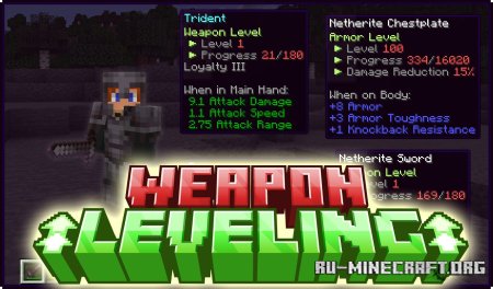 Скачать Weapon Leveling для Minecraft 1.18.2